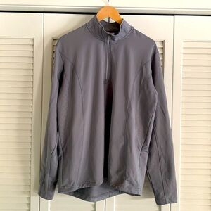 Elevate Caltech Knit Quarter Zip Jacket Men’s Steel Grey Pullover Size Large